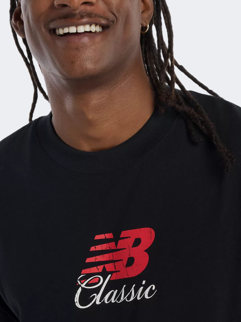 New Balance Hoops Classic Graphic Men Lifestyle T-Shirt Black