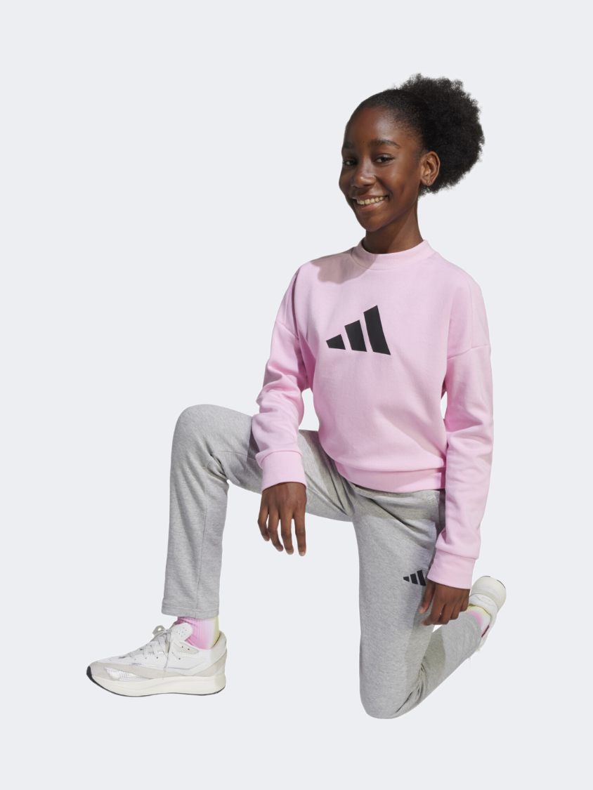 Adidas Future Icons Logo Kids-Girls Sportswear Tracksuit True Pink/Black