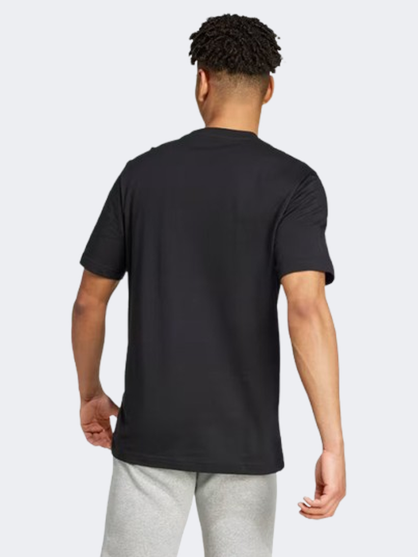 Adidas Tech Linear Graphic Men Sportswear T-Shirt Black