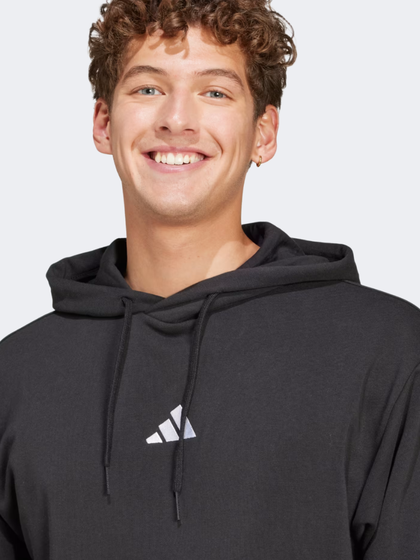 Adidas Essentials Feelcozy French Terry Men Sportswear Hoody Black/White