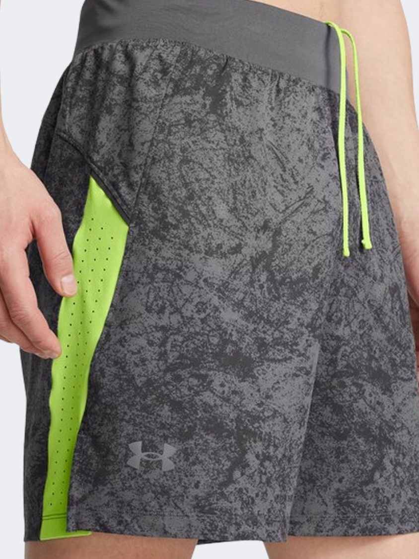 Under Armour Launch Elite Men Running Short Grey/Morph Green