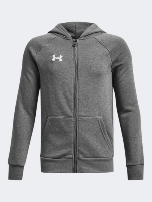 Under Armour Rival Fleece Boys Training Hoody Castlerock/White
