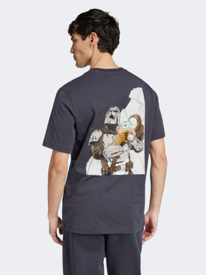 Adidas Star Wars The Mandalorian Men Sportswear T-Shirt Night Grey