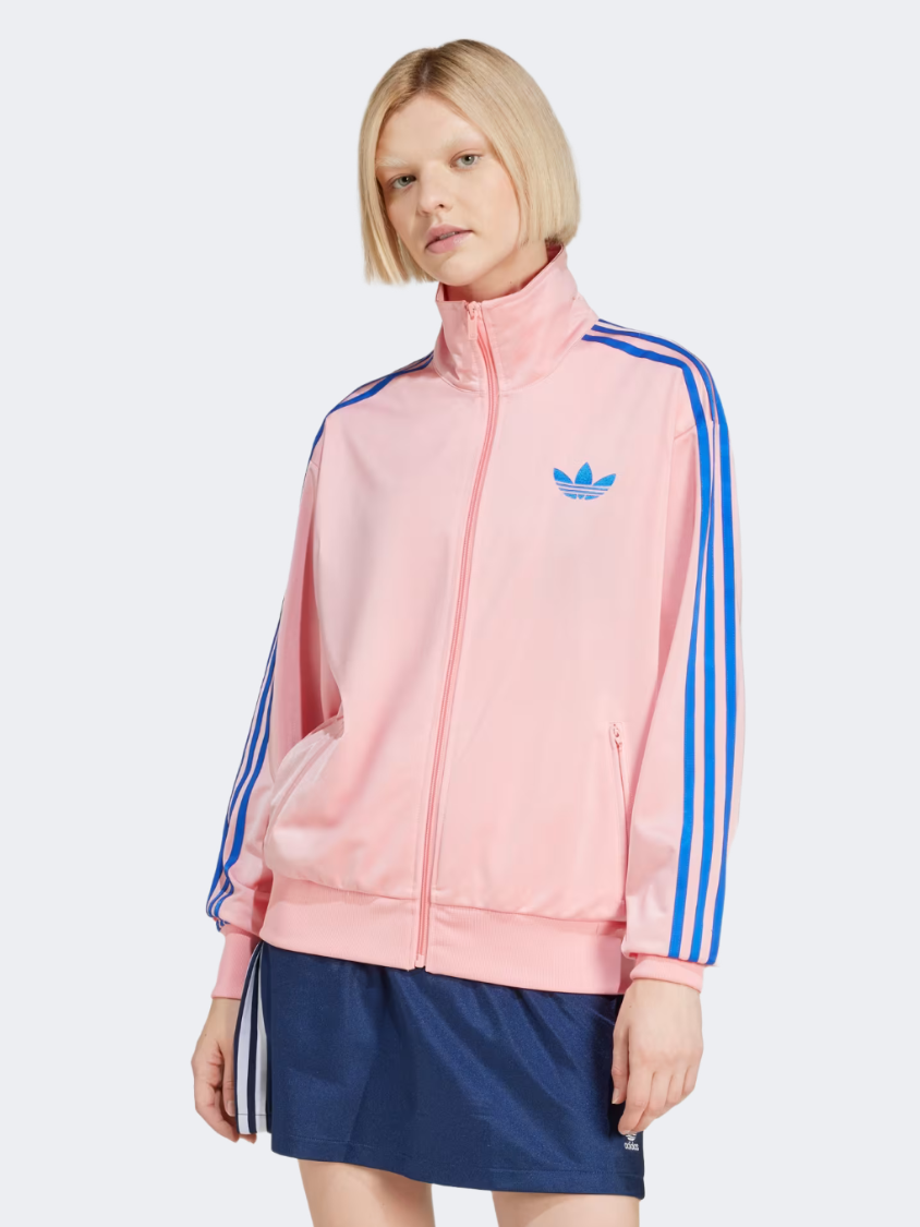 Adidas Adicolor Classic Firebird Loose Women Original Track Top Pink Spark/Blue