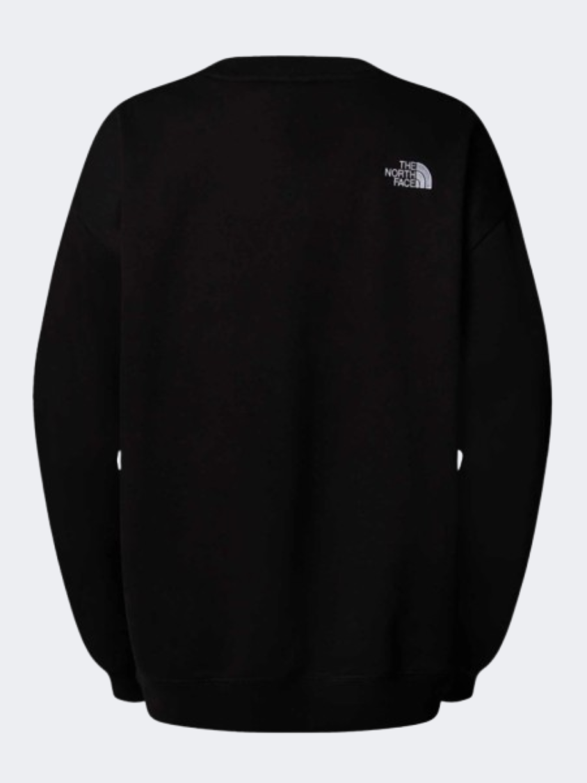 The North Face سويت شيرت نسائي أسود أساسي واسع للأنماط الحياتية