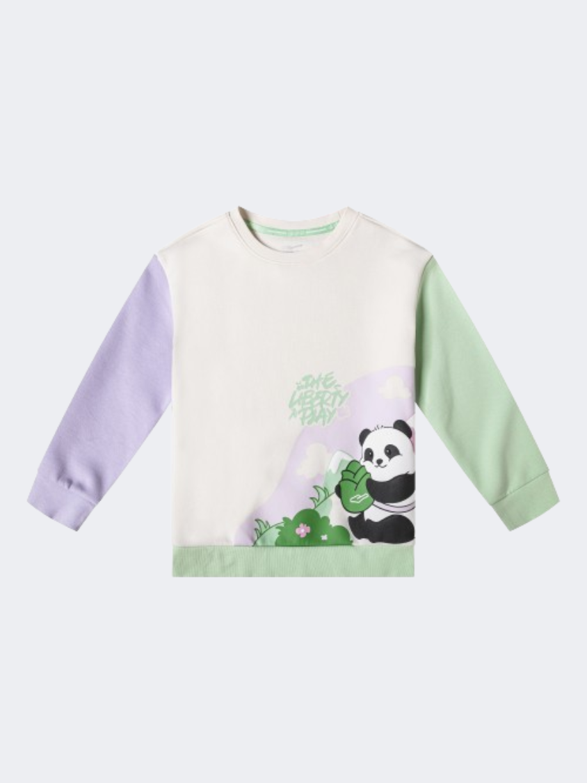 Erke Little-Girls Lifestyle Sweatshirt Glacier White