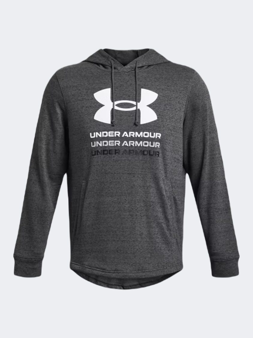 Under Armour Rival Terry Graphic Men Lifestyle Hoody Castlerock/Black