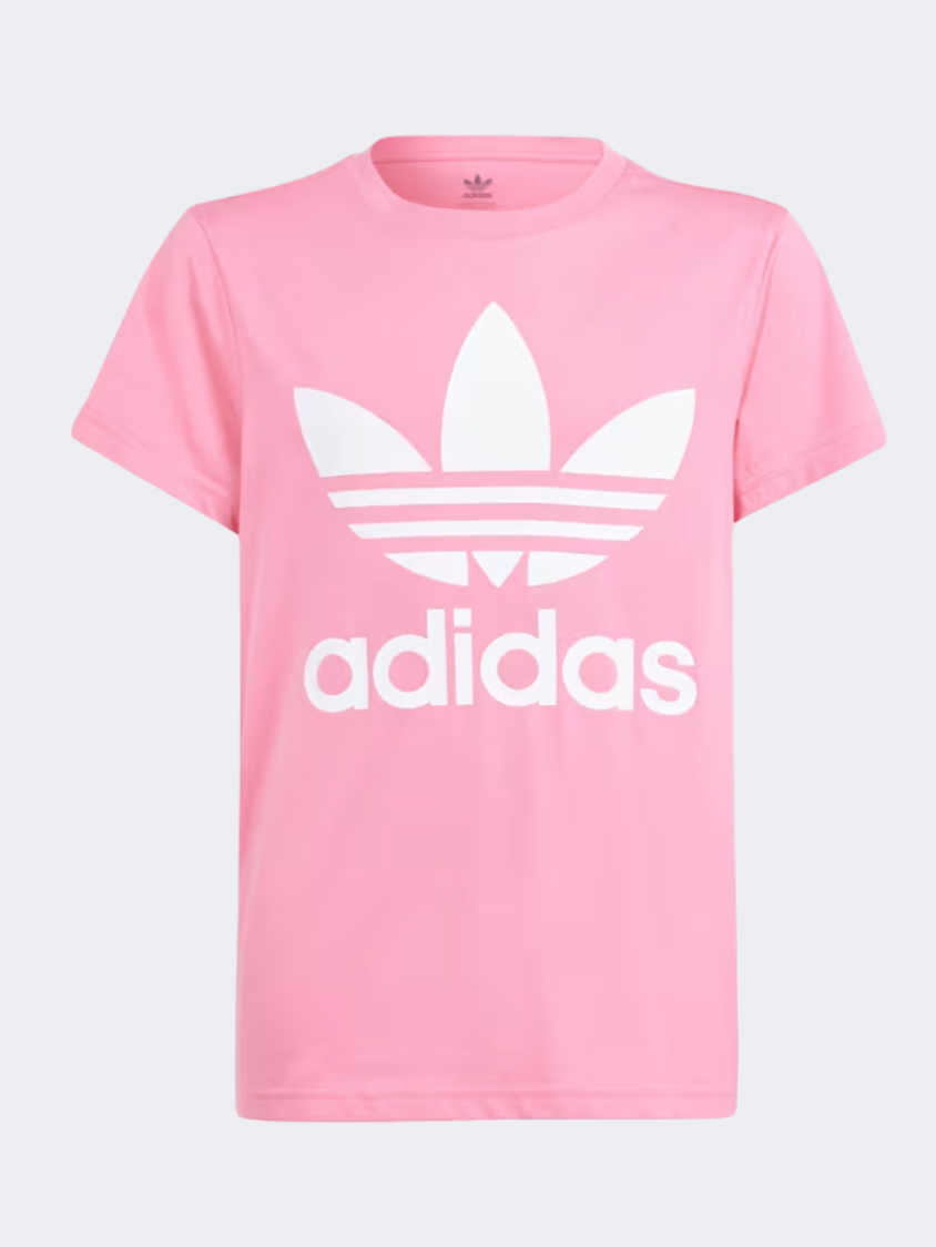 Adidas Trefoil Girls Original T-Shirt Pink Fusion