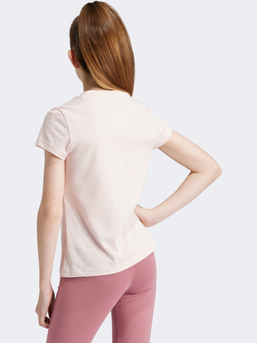 Adidas G Bl T Girls Sportswear T-Shirt Sandy Pink/White