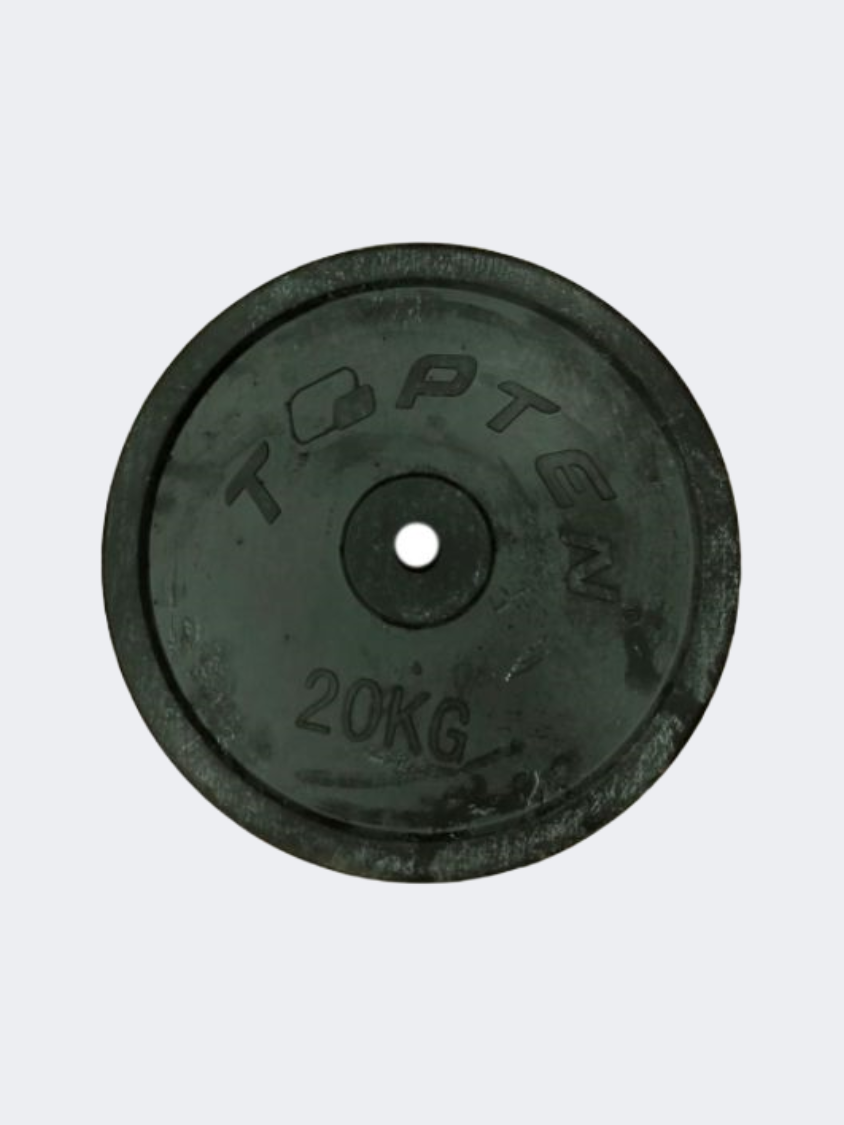 Fitness Factory Rubber Covered Plate 26 Mm 20 Kg Weight Black