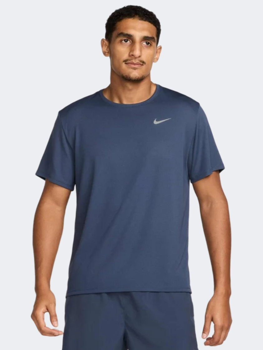 Nike Miler Dri-Fit Uv Short-Sleeve Men Running T-Shirt Thunder Blue