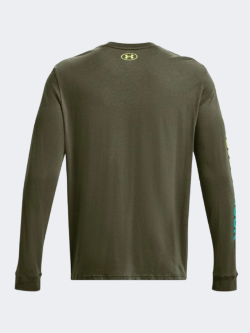 Under Armour Project Rock Brahma Men Training Long Sleeve Marine Green/Yellow