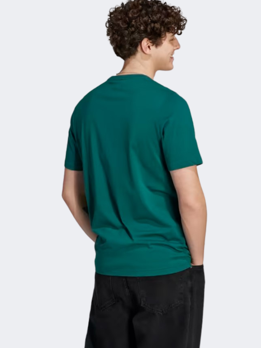 Adidas Essentials Embroidered Small Logo Men Sportswear T-Shirt Collegiate Green