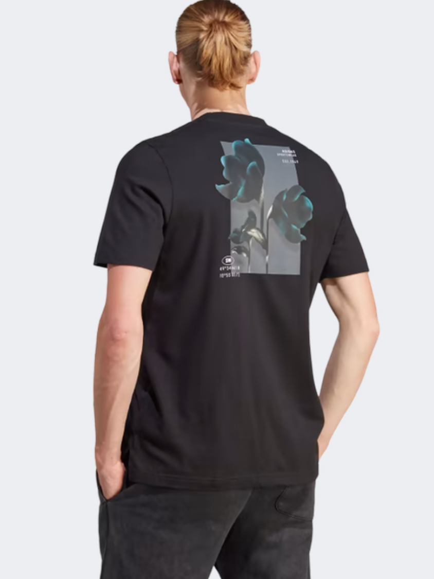 Adidas City Escape Split Hem Men Sportswear T-Shirt Black