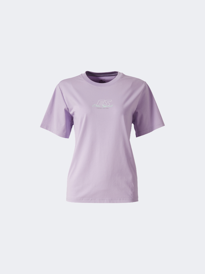 Erke Crew Neck Women Lifestyle T-Shirt Purple