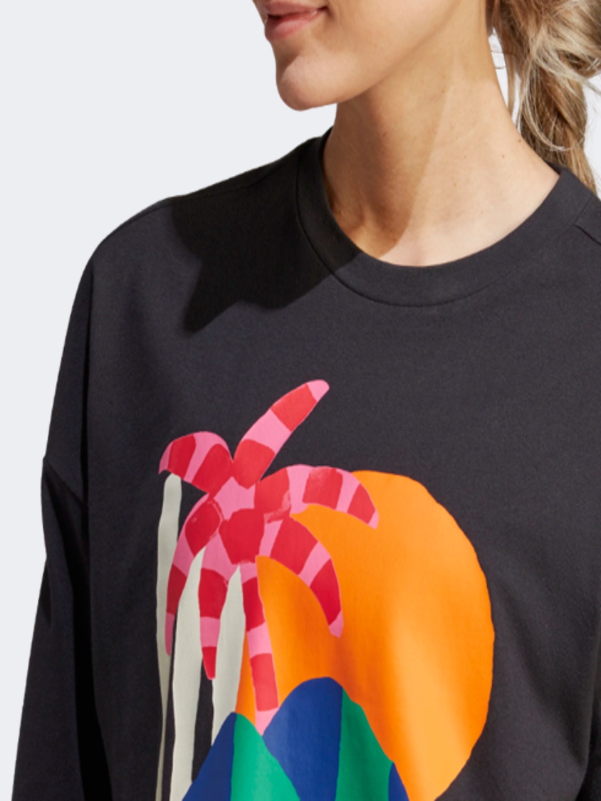 Adidas X Farm Rio Graphic Women Training T-Shirt Black/Multi