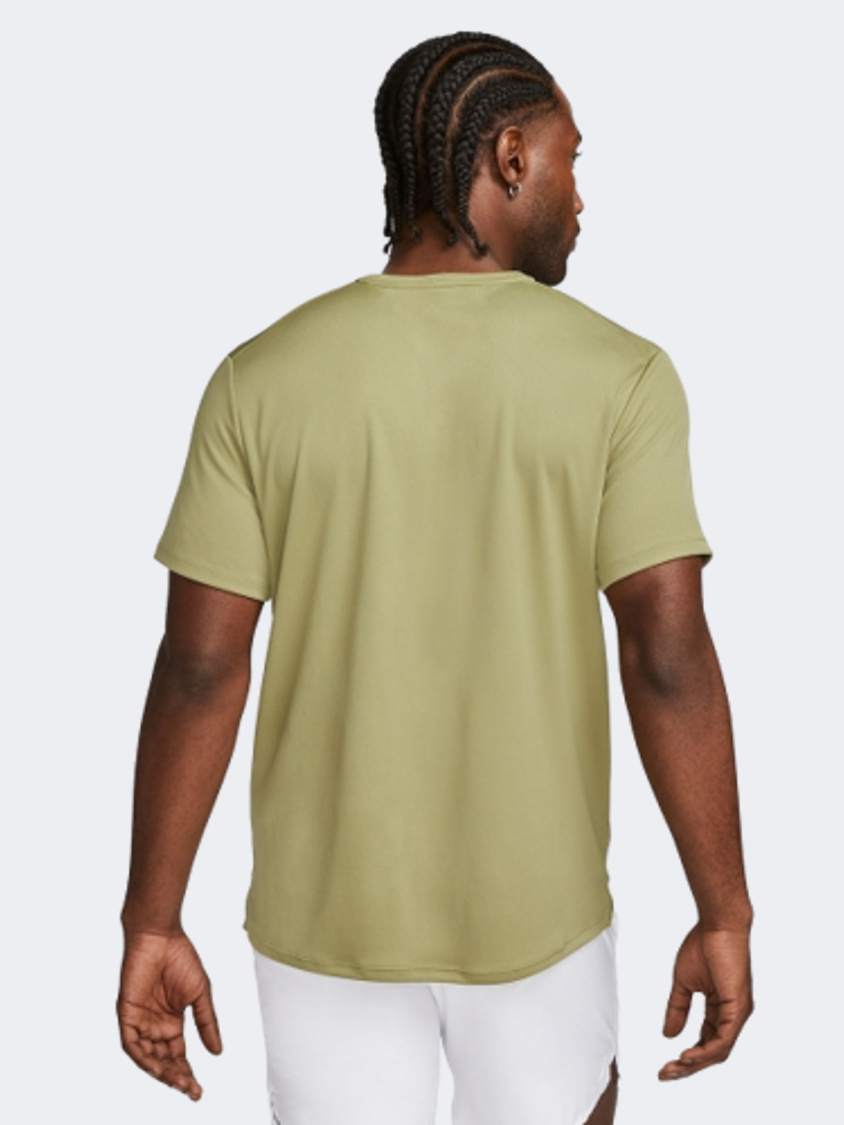 Nike Dri-Fit Uv Run Division Miler Men Running T-Shirt Olive