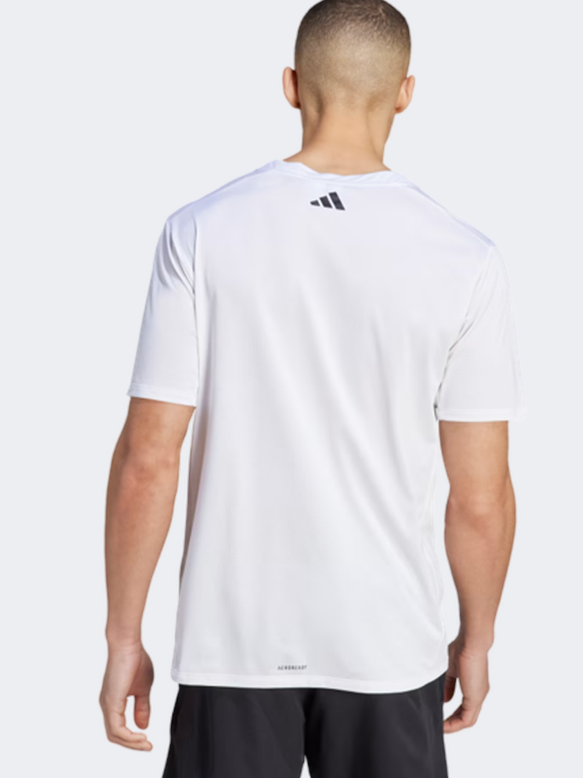 تي شيرت تدريب رجالي Adidas D4M Wogfx أبيض/أسود