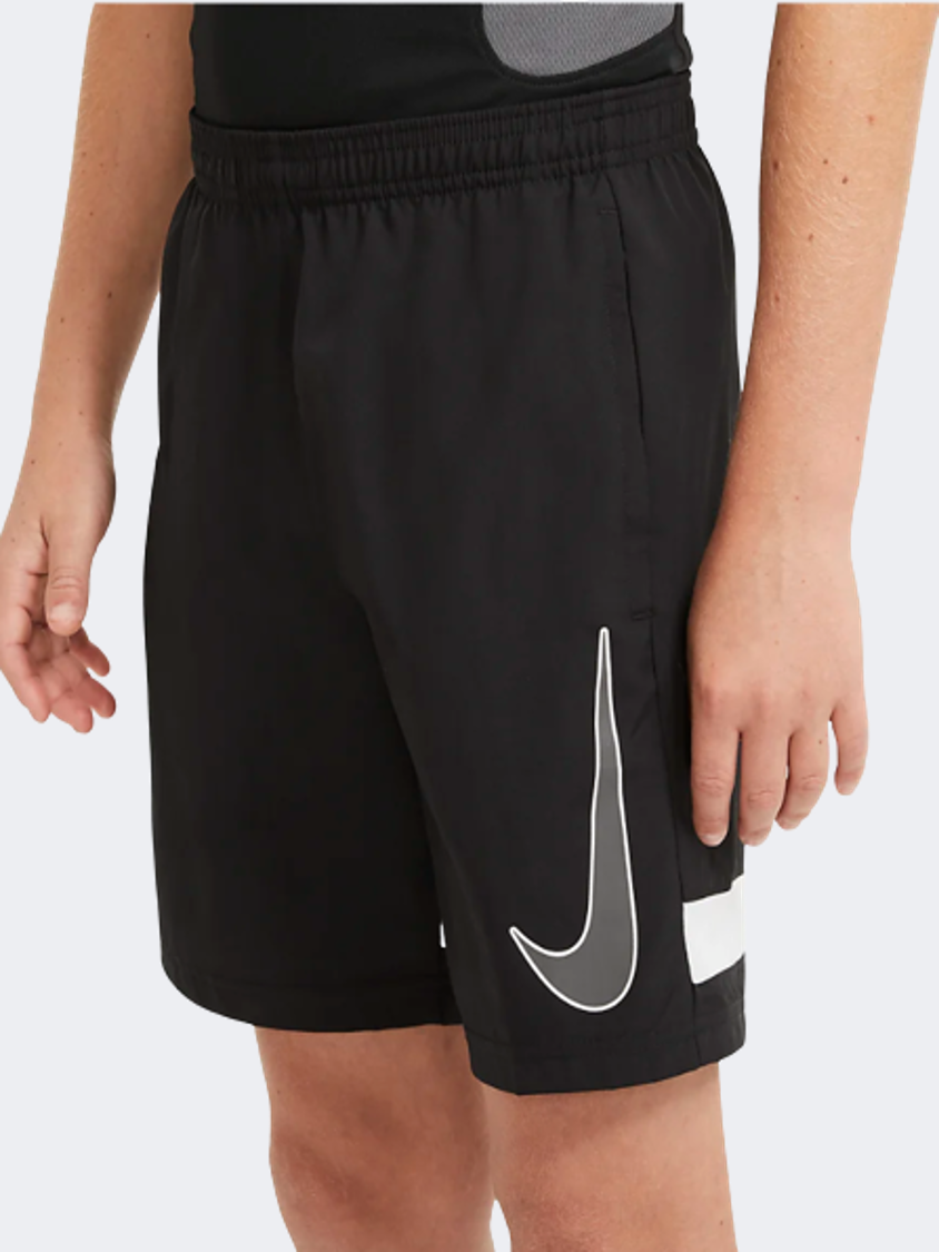 Nike Sweat-Wicking Performance On The Pitch Boys Football Short Black/White/Grey