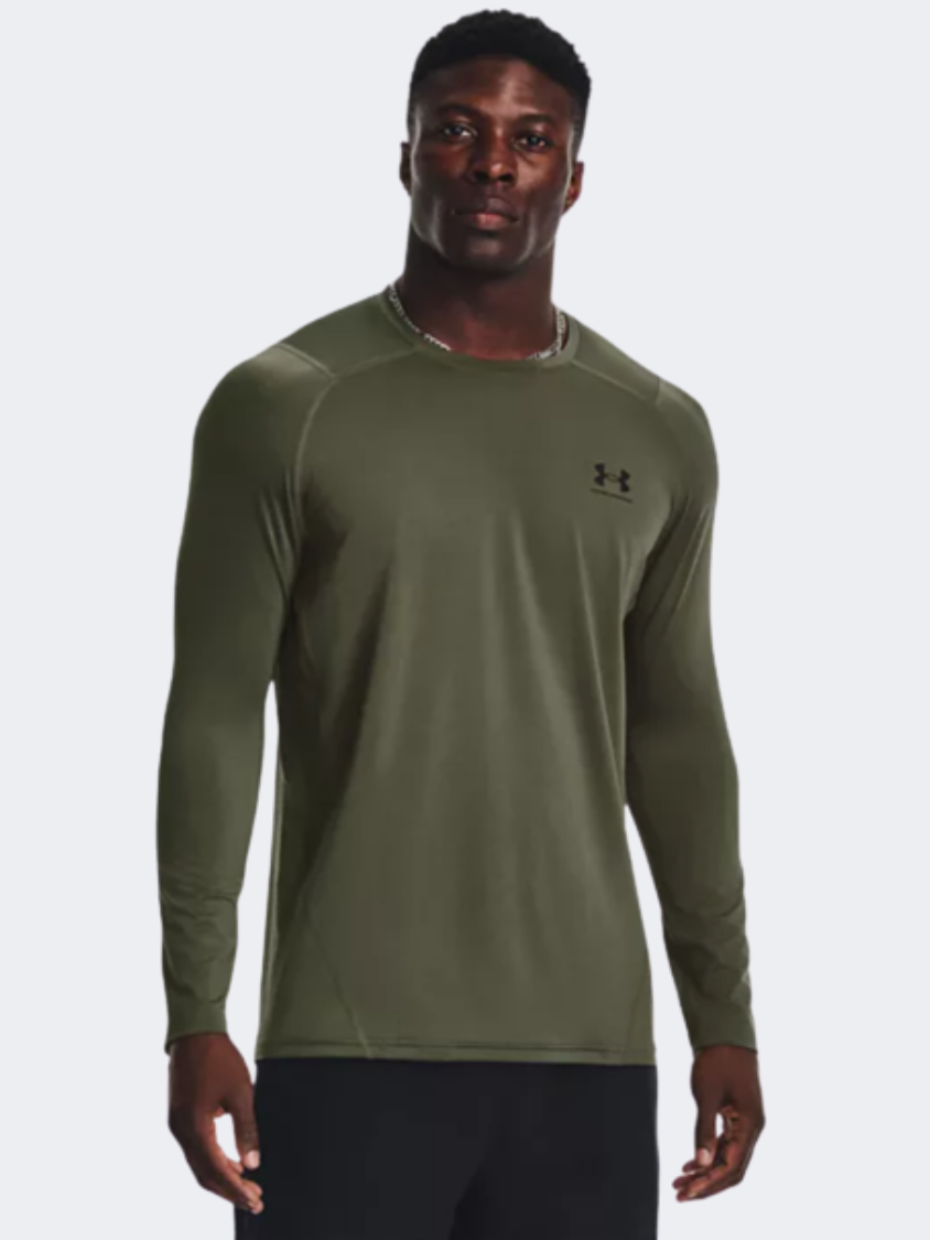 Under Armour Heatgear Men Training Long Sleeve Marine Green Black