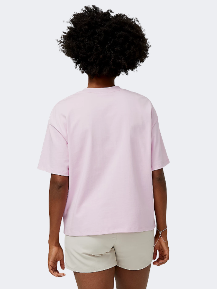 New Balance At Cotton Jersey Women Lifestyle T-Shirt Lilac Cloud