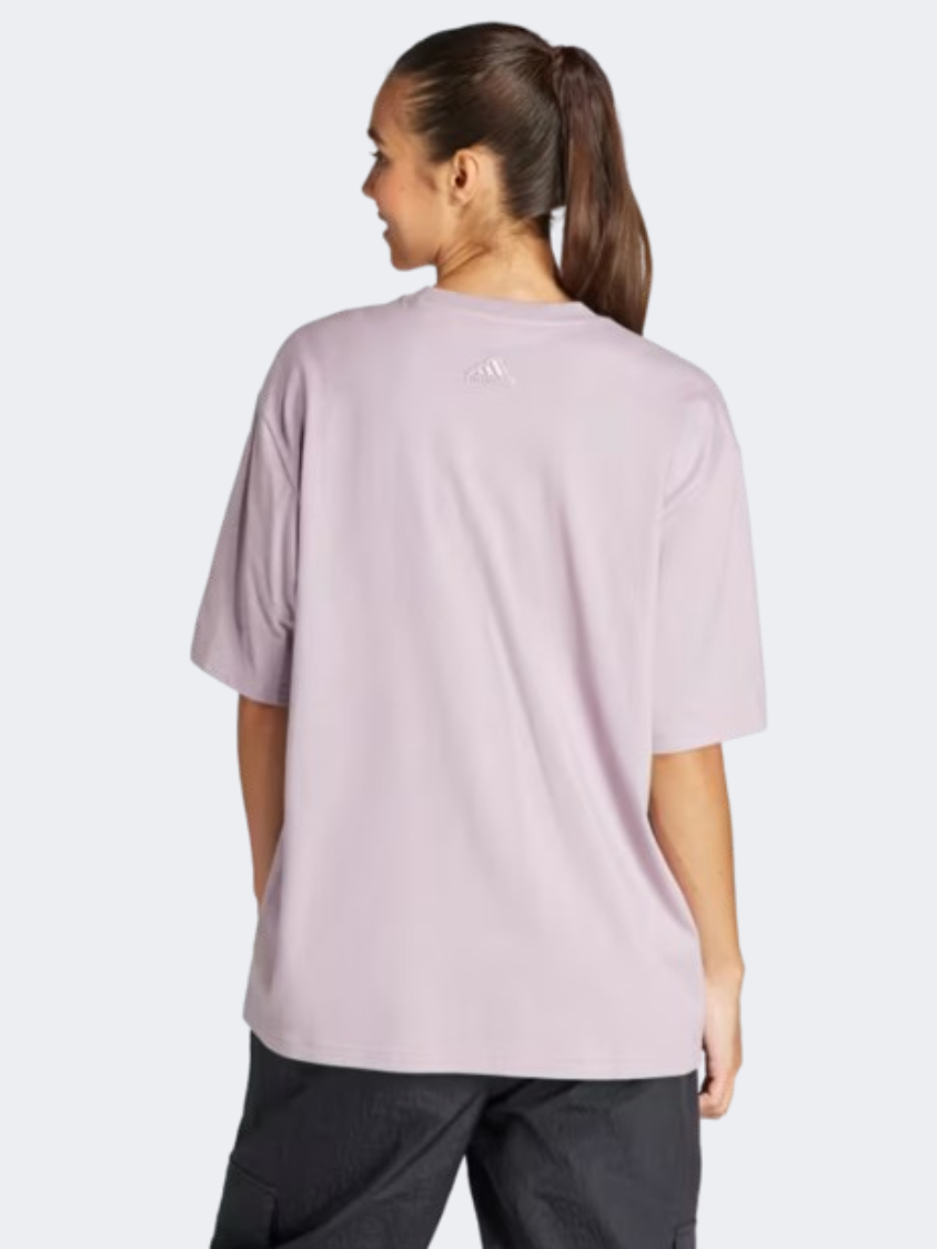 Adidas Lounge Women Sportswear T-Shirt Preloved Fig