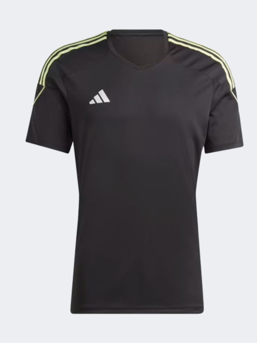 Adidas Tiro 23 Men Football T-Shirt Black/Pulse Lime
