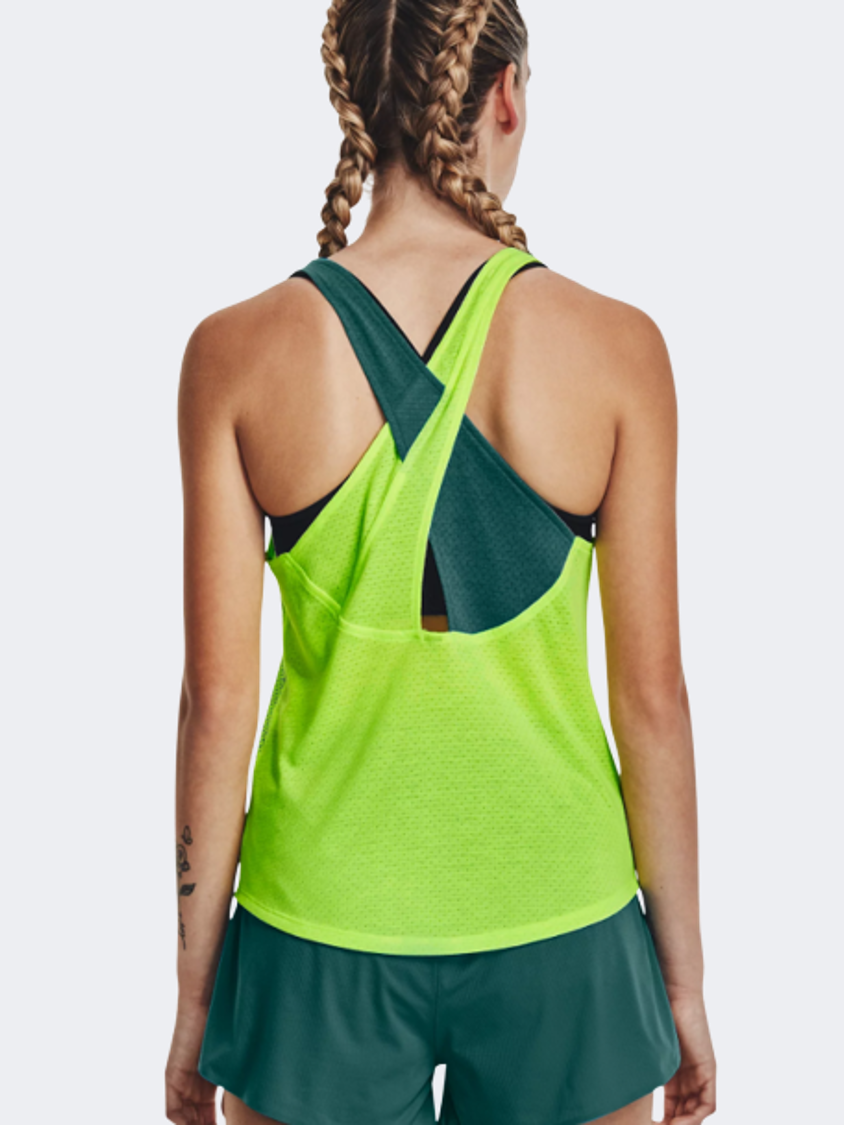 Under Armour Streaker Wind Women Running Tank Lime Surge