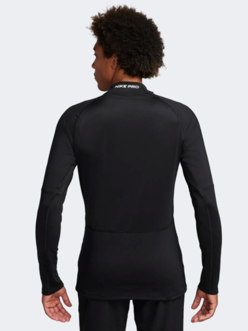 Nike Pro Warm Mock Men Training Long Sleeve Black/White