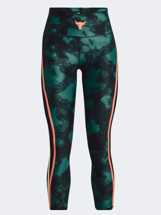 Under Armour Project Rock Heatgear® Printed Ankle Women Training Tight Coastal Teal
