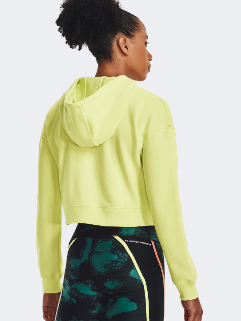 Under Armour Project Rock Heavyweight Terry  Women Lifestyle Hoody Fade/White