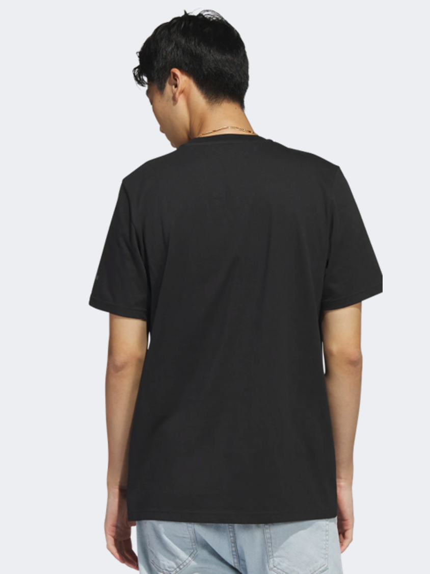 تي شيرت رياضي للرجال من Adidas Sportswear Camo باللون الأسود