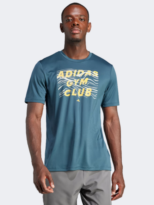 Adidas Hiit Graphic  Men Training T-Shirt Arctic Night/ Gold