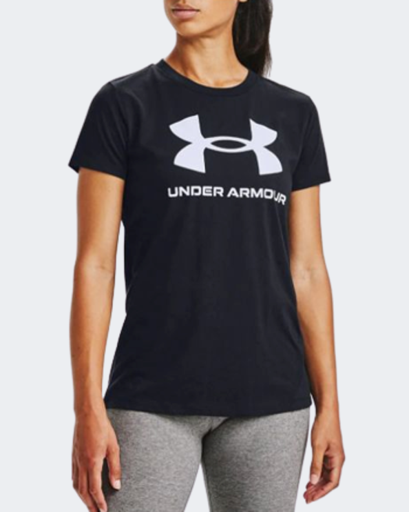 Under Armour Sportstyle Graphic Girls Lifestyle T-Shirt Black/White 1361182-001