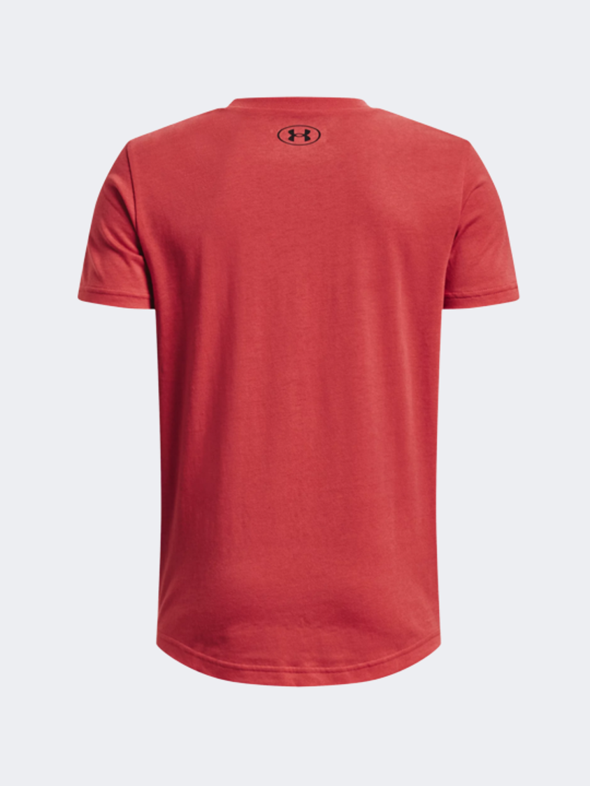 تي شيرت نمط حياة للأولاد بشعار Under Armour سبورتستايل شاكرا/أسود