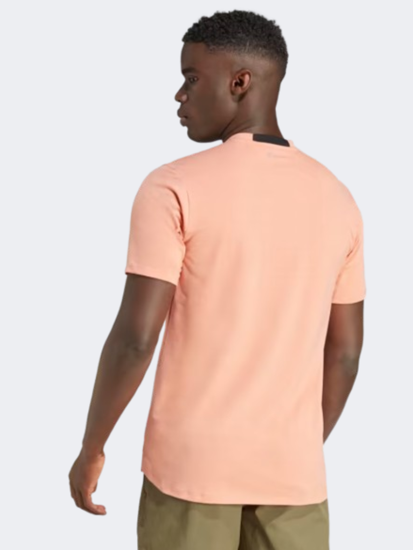 Adidas Designed For Training Men Training T-Shirt Wonder Clay