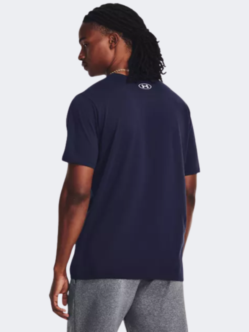 Under Armour Abc Camo Boxed Logo Men Training T-Shirt Midnight Navy/White