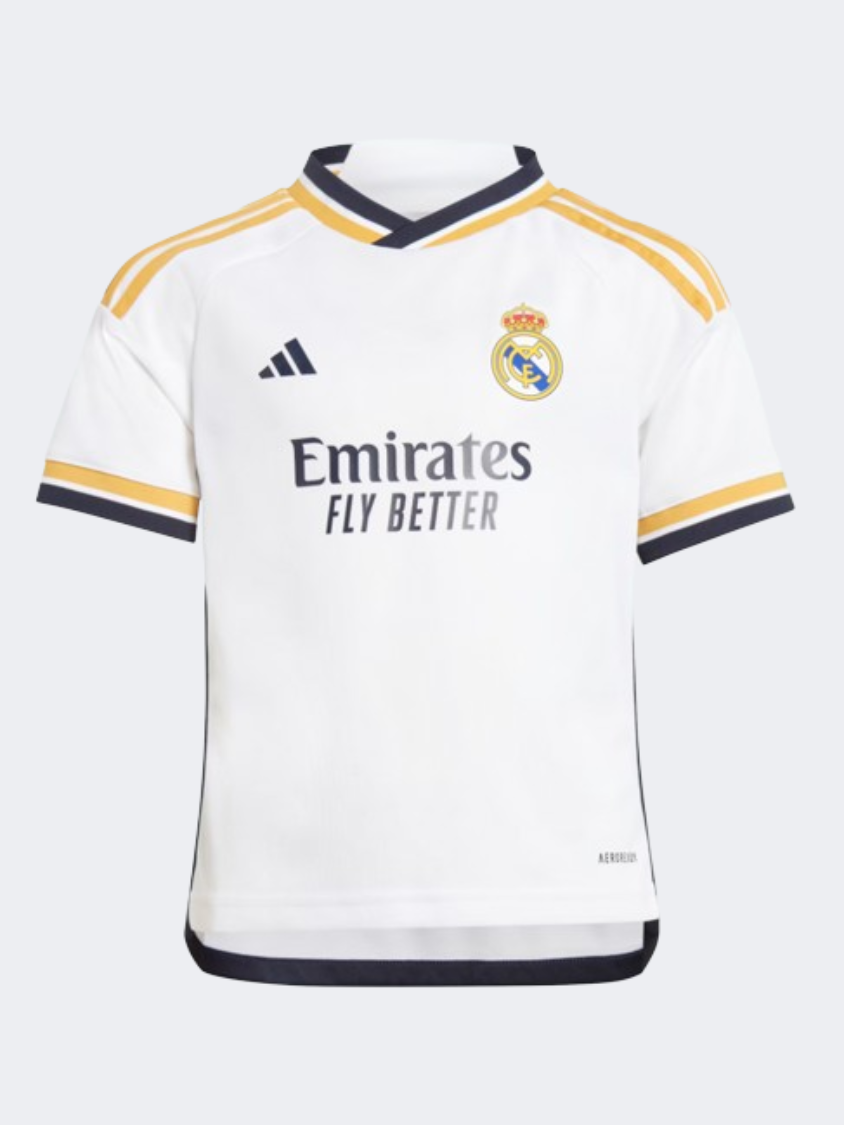 Adidas Real Madrid Mini Home Little Football Set White/Gold