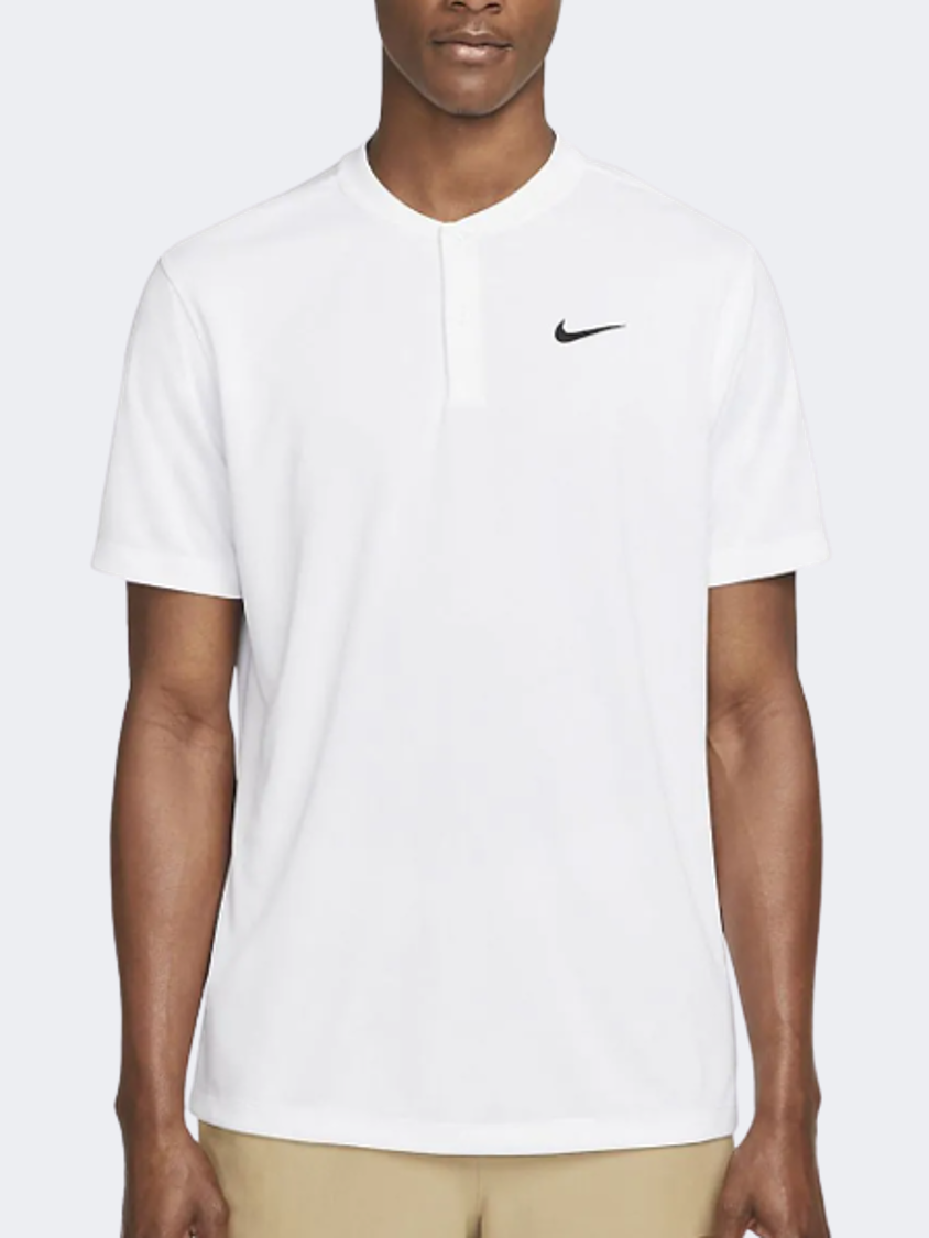 Nike Court Dri-Fit Men Tennis Polo Short Sleeve White/Black