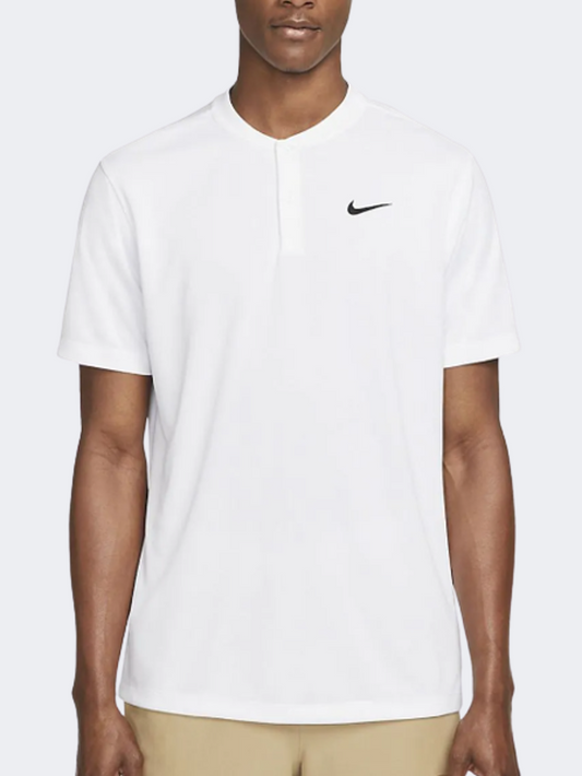 Nike Court Dri-Fit Men Tennis Polo Short Sleeve White/Black