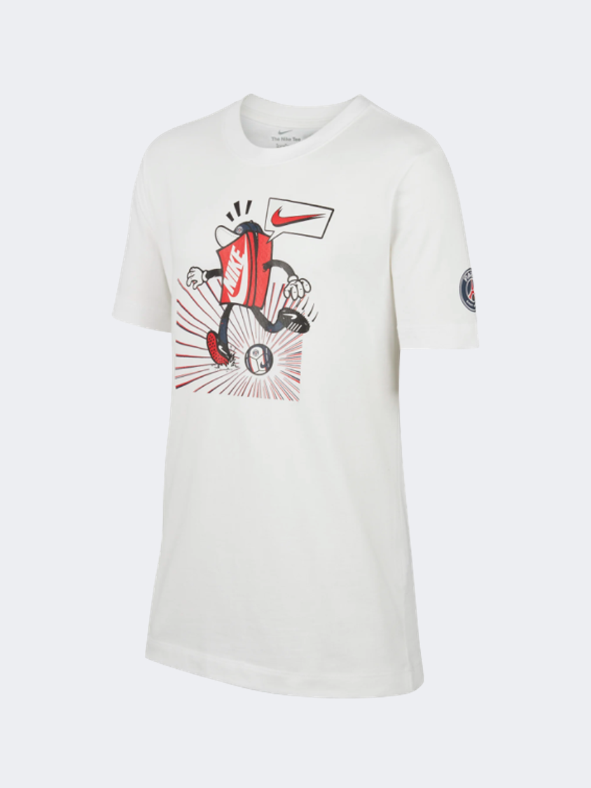 Nike Paris Saint-Germain Boys Football T-Shirt White