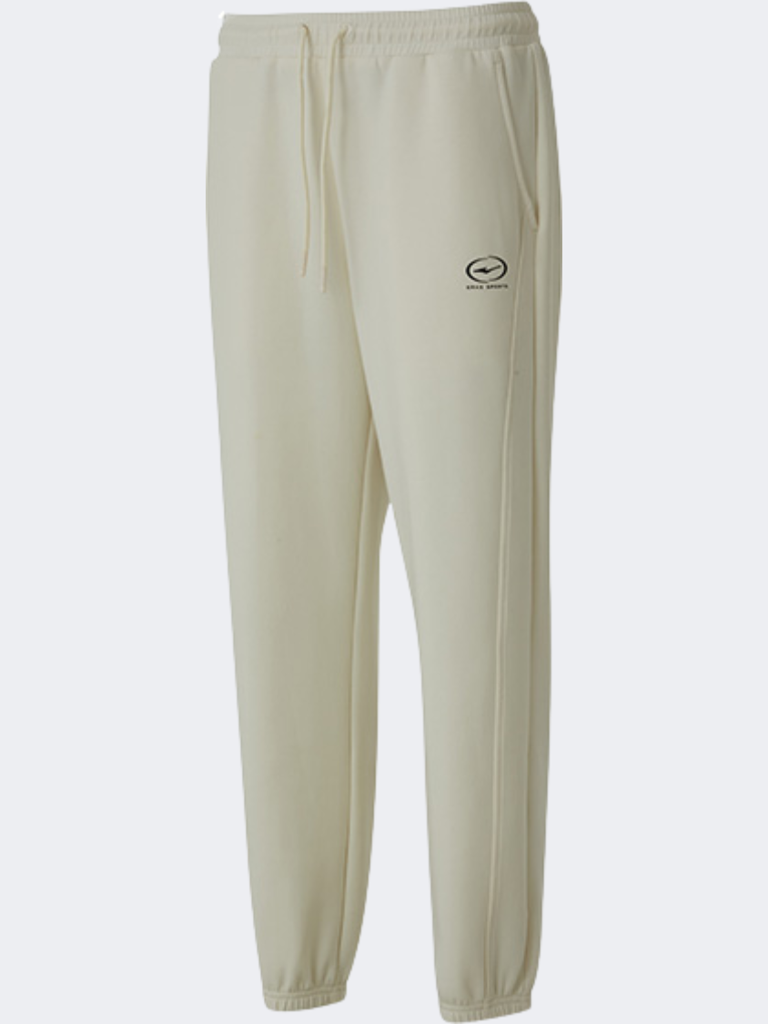 Erke Knitted Cropped Women Lifestyle Pant White