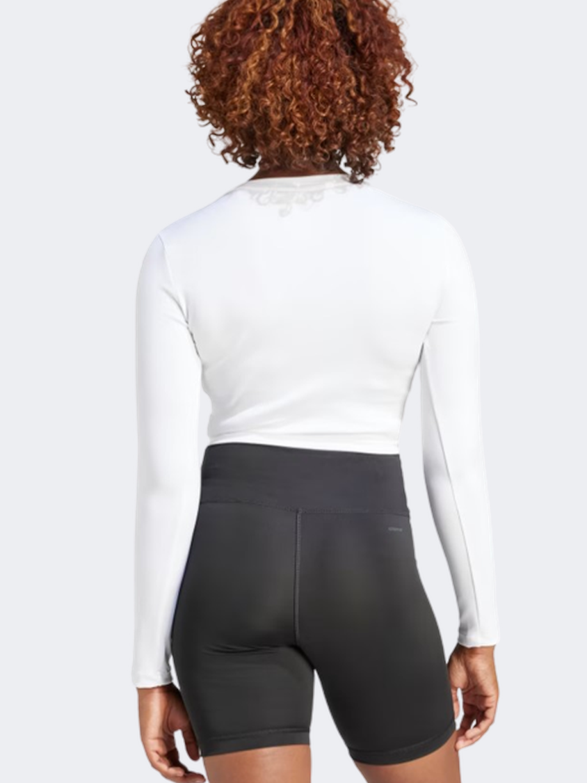 Adidas Hyperglam Crop Women Training Long Sleeve White/Black
