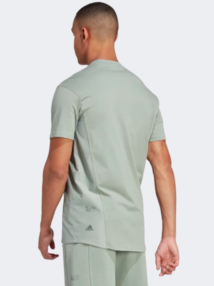 Adidas City Escape Men Sportswear T-Shirt Silver Green