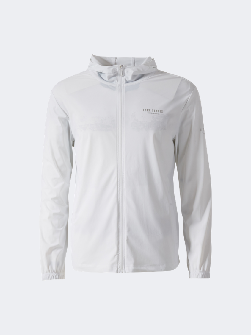 Erke Knitted Sports Men Lifestyle Jacket White