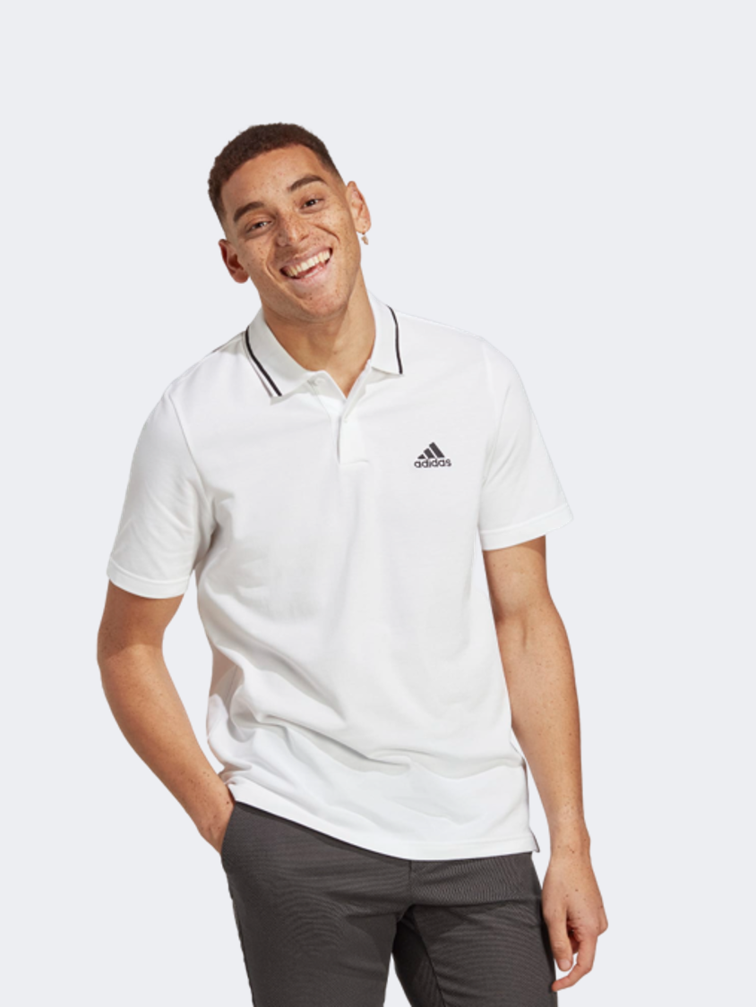 Adidas Essentials Piqué Men Sportswear Polo Short Sleeve White
