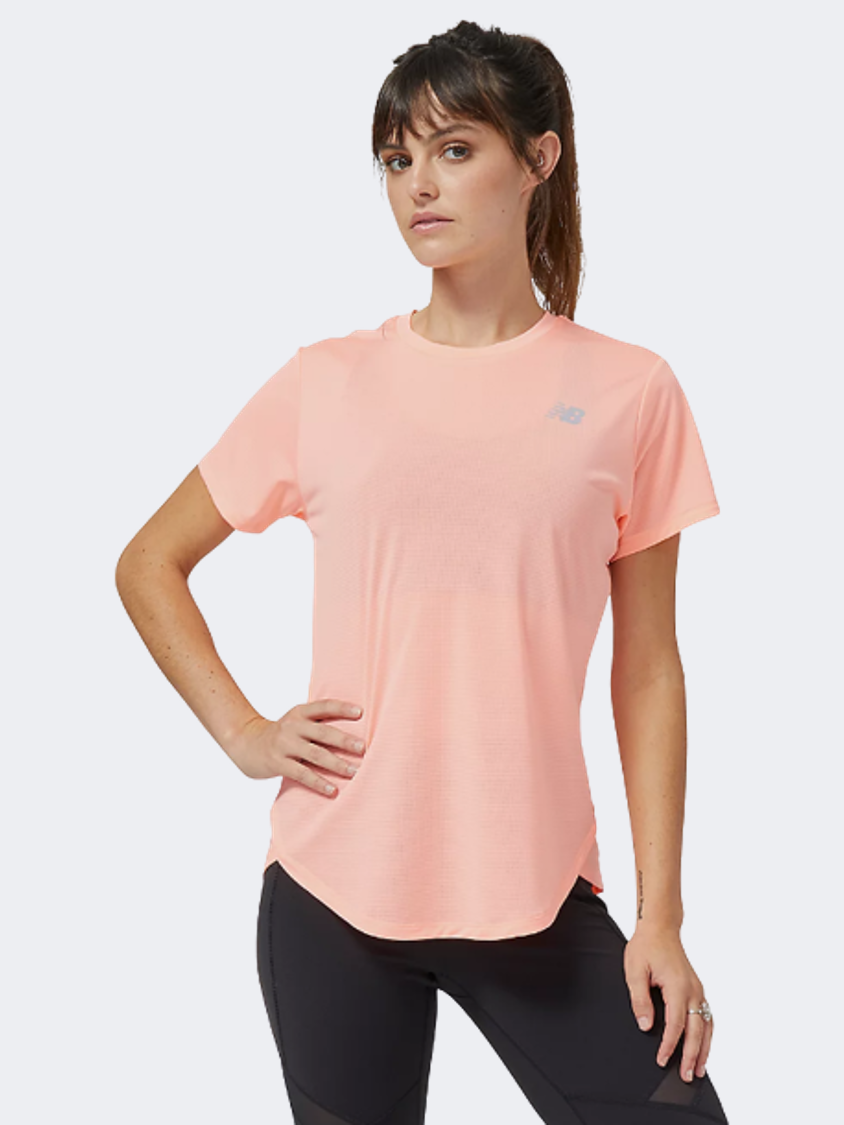New Balance Accelerate Women Training T Shirt Grapefruit Mike Sport Iraq