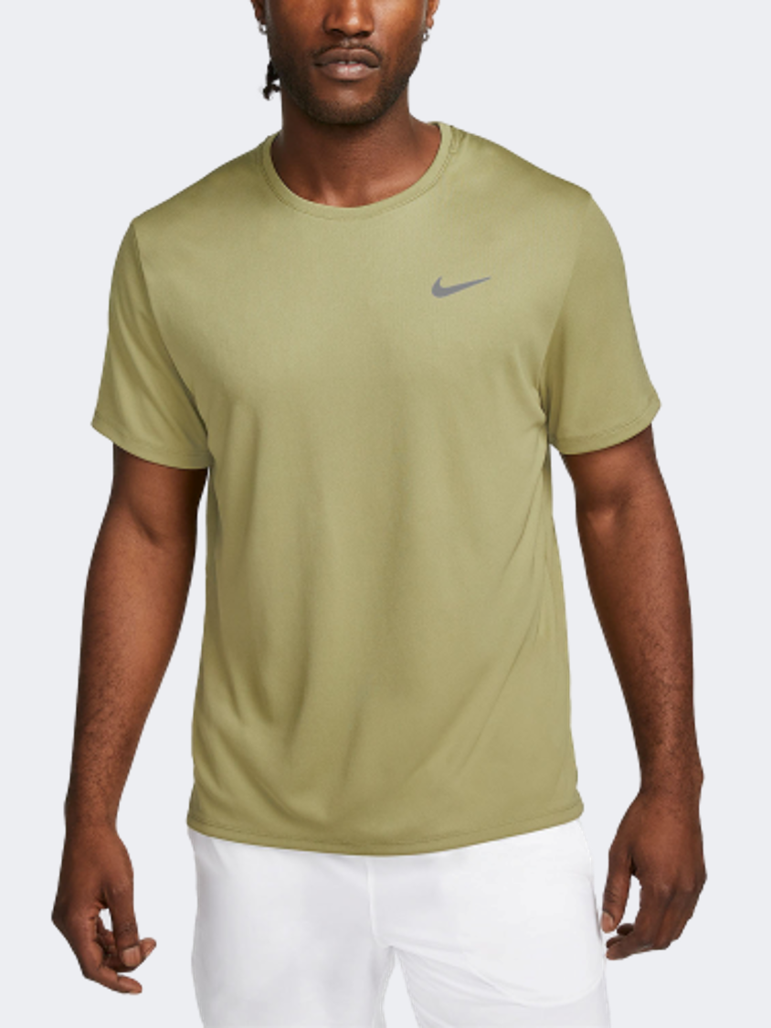 Nike Dri-Fit Uv Run Division Miler Men Running T-Shirt Olive