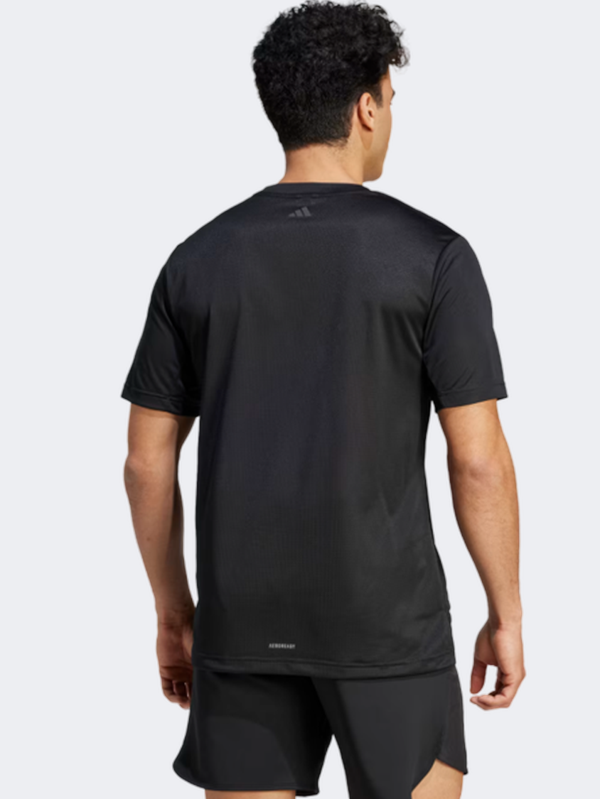Adidas Hiit Graphic Slogan Men Training T-Shirt Black