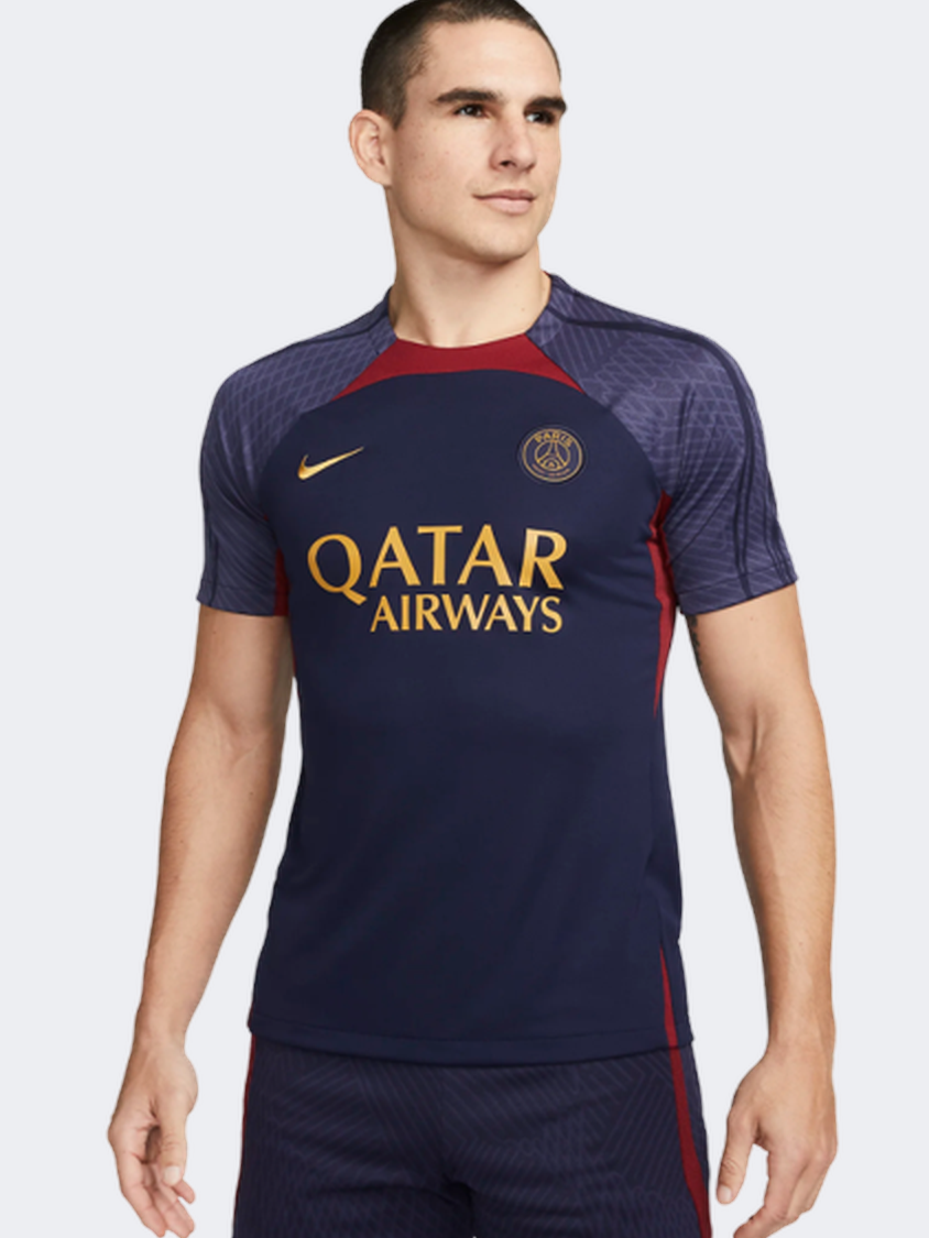 Nike Paris Saint Germain Strike Men Football T-Shirt Blackened Blue/Red